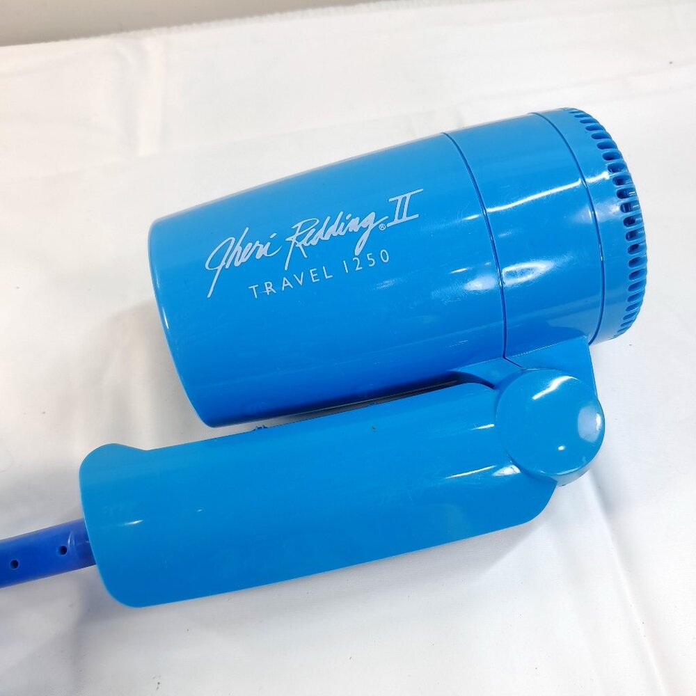 Jheri Redding‎ II Travel 1250 Hair Dryer Foldable folding blue JRK2657 Vintage